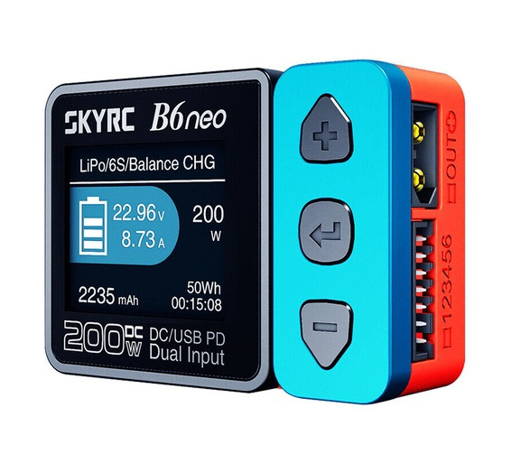 Зарядний пристрій SkyRC B6 Neo (SK-100198), 1 канал/6S, LiPo/LiHV/LiFe/Lion/NiMh/Pb, TN 1.77", Box (без блока живлення)