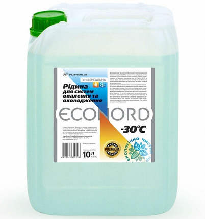 Теплоносій для систем опалення Econord (-30) - 10 л, фото 1