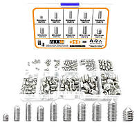 Гвинти DIN914 M3;M4;М5;М6;М8 Регулювальні Конічні Нержавіюча Сталь Набір 250 шт Spec (SP-0676250)