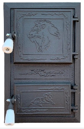 Дверцята камінні чавунні без скла Iron Fire BEN 300x470