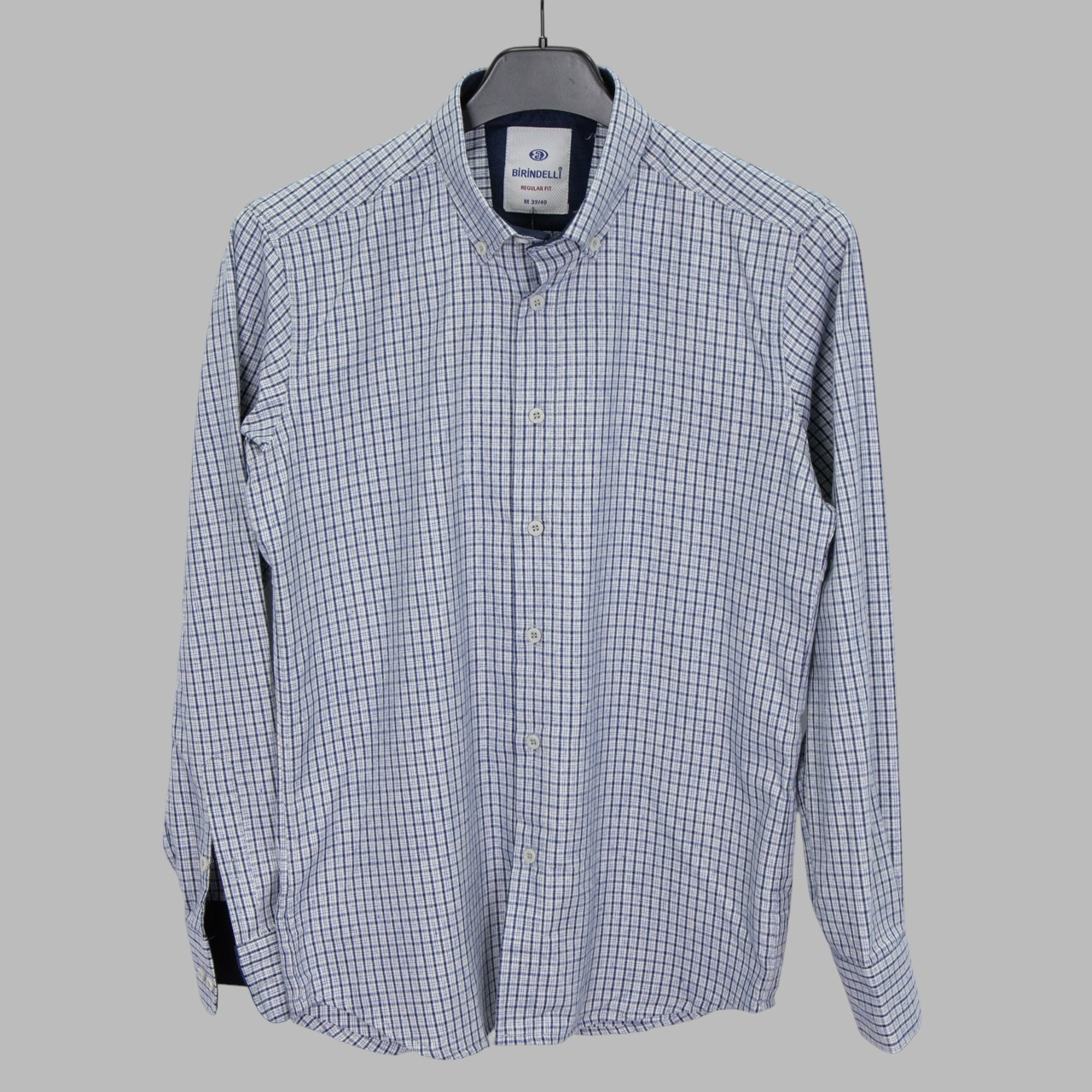 Сорочка чоловіча, приталена (Slim Fit), з довгим рукавом, Birindelli FLN.RGL 04-446 100% бавовна (ФЛАНЕЛЬ) L(Р), фото 1