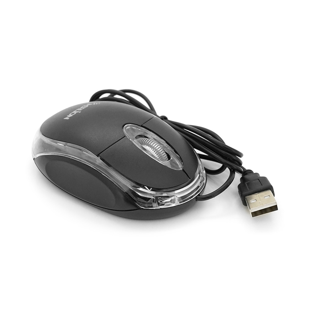 TU TU Мышь USB Merlion MS-Zero, длина кабеля 115см, 2 кнопки+scroll, (98х60х36 мм), Black, Q200