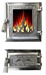 Чавунні роздільні дверцята для печі, каміна зі склом Iron Fire MIRANDA 250x270