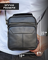 Чоловіча сумка-барсетка через плече шкіряна Tiding Bag TM-24296, фото 5