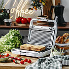 Бутербродниця Adler AD 3070 White — 2-в-1, 1100 Вт, змінні пластини, антипригарне покриття, фото 8