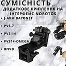Кріплення на шолом Wilcox + Norotos, універсальне металеве кріплення на шолом інтерфейс Dovetail і Bayonet, фото 4