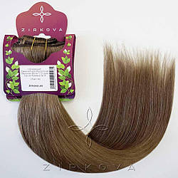 Натуральне Європейське Волосся на Заколках 40 см 110 грам, Світло-Русявий №14
