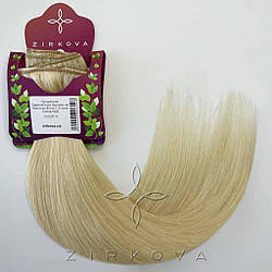 Натуральне Європейське Волосся на Заколках 40 см 110 грам, Блонд №22