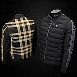 Чоловіча куртка вітровка Burberry CK7694 чорна, фото 6