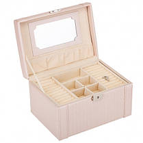 Скринька для прикрас з дзеркалом "Грація" 16*25*13.5см. екокожа, рандомний вибір (9189-001), фото 2