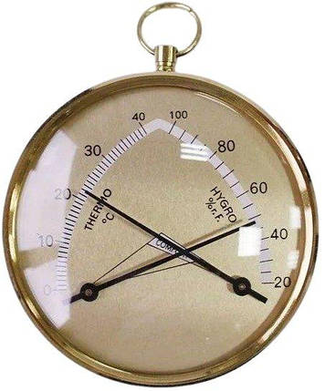 Кімнатний механічний термогігрометр Moller 301712 (Gold), фото 1