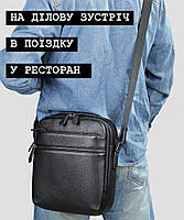 Чоловіча шкіряна сумка на плече Tiding Bag TM-26183, фото 10