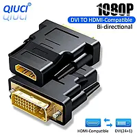 Перехідник, конвертер DVI-D (24+1) — HDMI 1080P@60Hz двоспрямований адаптер HDMI to DVI-D