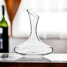 Декантер RESTEQ 1 л — елегантний графін для вина та напоїв із міцного скла, 1000 мл, фото 3