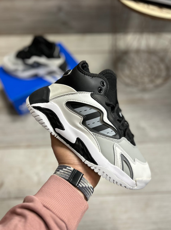 Зимові чоловічі кросівки Adidas Streetball Winter Black з хутром взуття Адідас Стрітбол чорні теплі