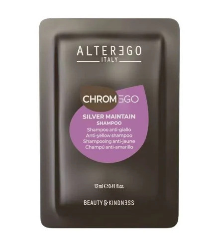 ALTER EGO ITALY CHROMEGO Silver Maintain Шампунь проти жовтизни для фарбованого, світлого волосся (саше), 12 мл (оригінал)