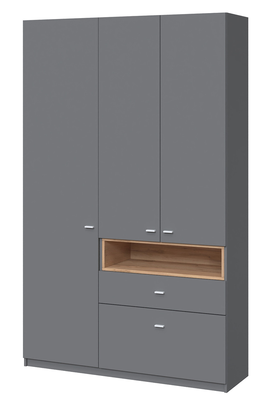 Шафа для одягу з полицями та штангою (132 см х 37.6 см х 200 см) | Майстер Форм Тетріс, фото 1