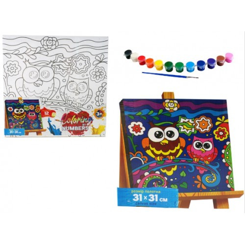 Набір креативної творчості "Coloring by numbers" 31х31см CBN-01-01,02,03,04...10/DankoToys