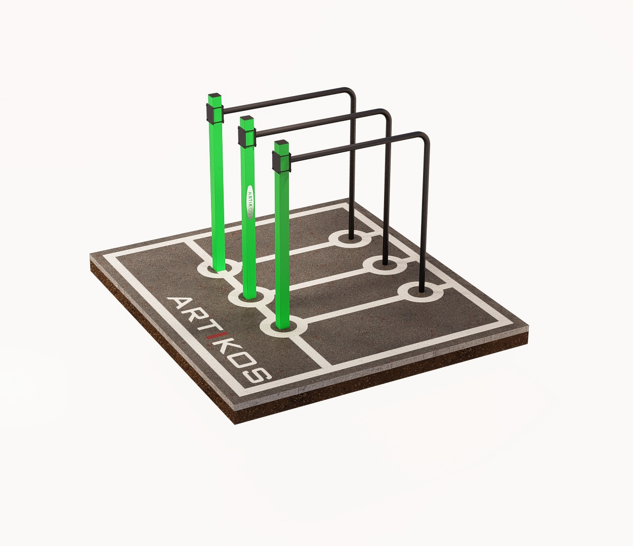Бруси вуличні подвійні S-3 – спортивне вуличне обладнання, фото 1