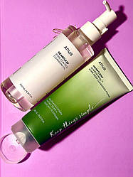 Комплект для очищення шкіри: ANUA Heartleaf Pore Control Cleansing Oil + Quercetinol Pore Cleansing Foam. Гідрофільна олія + пінка