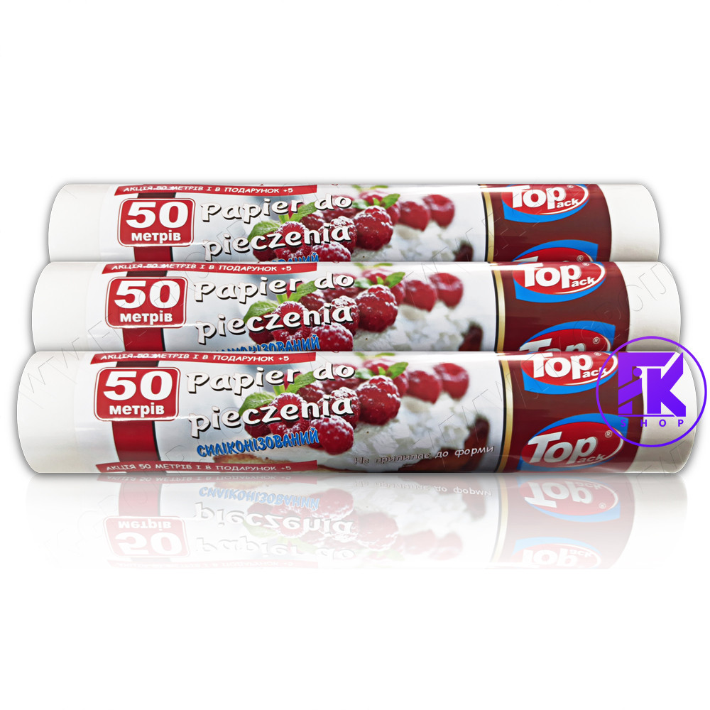 Пергамент для випікання силіконізований Top Pack Білий 38 см 50 м