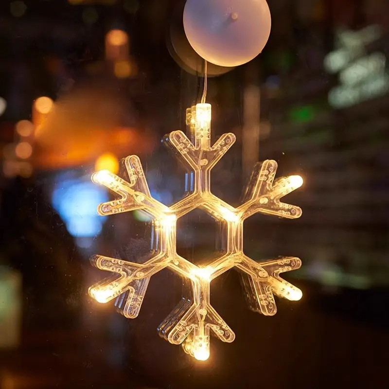 Світлодіодна сніжинка для декору Snowflake 9 LED 18 см, фото 1