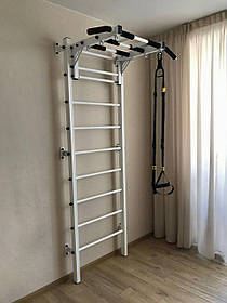 Шведська стінка біла посиленої конструкції – спортивне обладнання