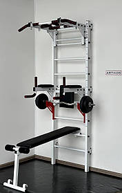 Шведська стінка біла для жиму посиленої конструкції – спортивне обладнання