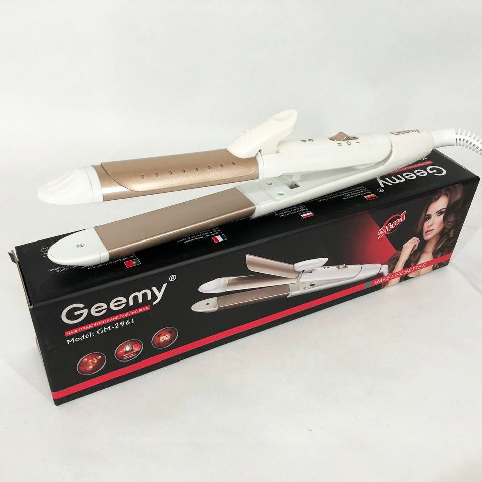 Прогресивні щипці для завивки волосся волосся GEMEI Плойка гофре для Плойка випрямлення HM-14, фото 1