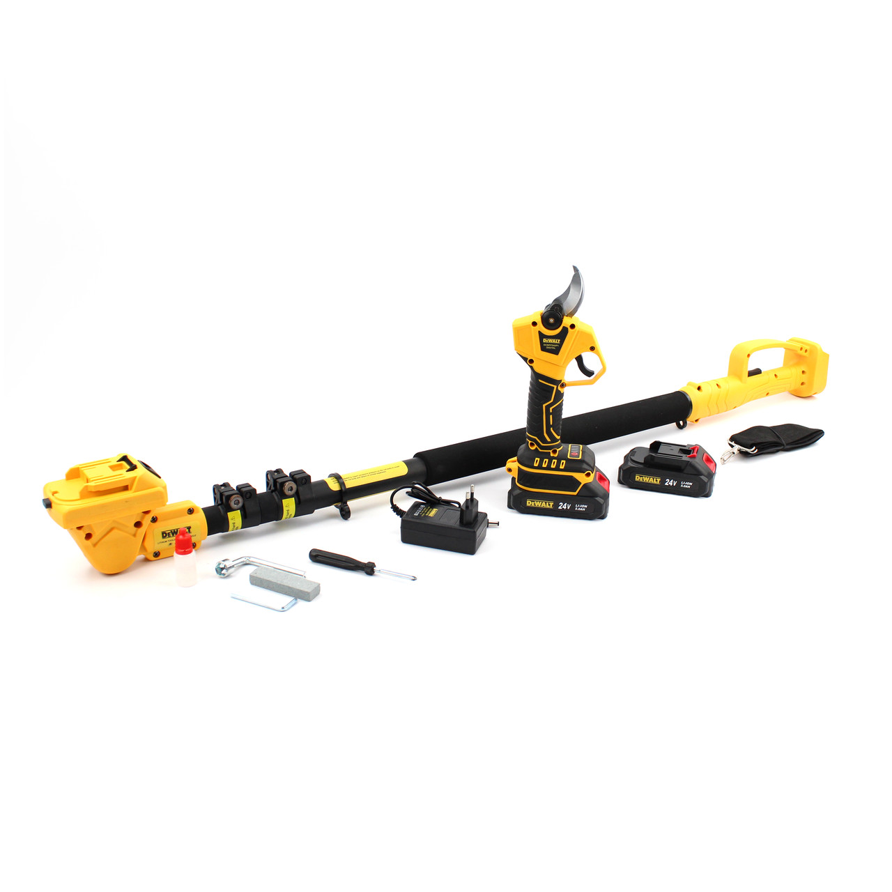 Набір 2в1 АКБ DeWalt 24V (Секатор DCMPP540P1 Digital + Телескопічна штанга 2.6м)