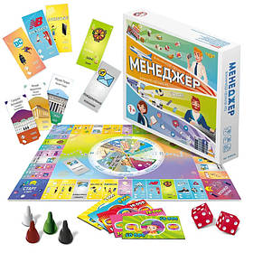 Настільна гра "Менеджер" Майстер MKB0114 ігрове поле, картки, фішки, кубик, Toyman