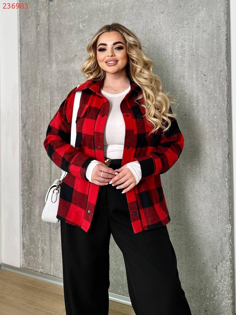 Жіноча тепла сорочка з байки Туреччина на кнопках з кишенями, розміри 42-60, фото 1