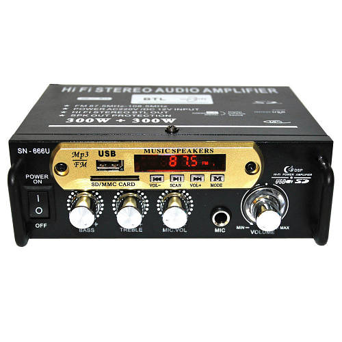 Усилитель мощности звука UKC SN-666 BT домашний стереоусилитель для ...