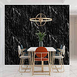 Самоклеюча венілова плитка в рулоні чорний мармур 600*3000*2mm, фото 8