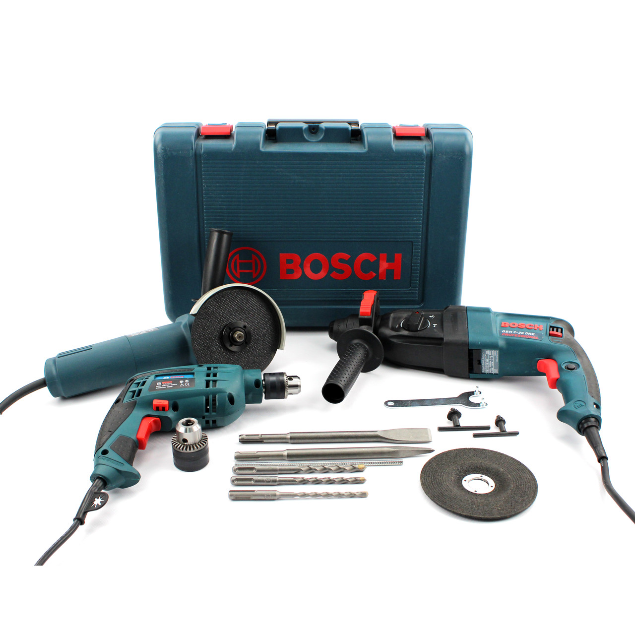 Набір 3в1 BOSCH (Перфоратор GBH 2-26 DRE + Болгарка GWS 850 CE PRO + Дриль GSB 13 RE). Набір 3в1 Бош
