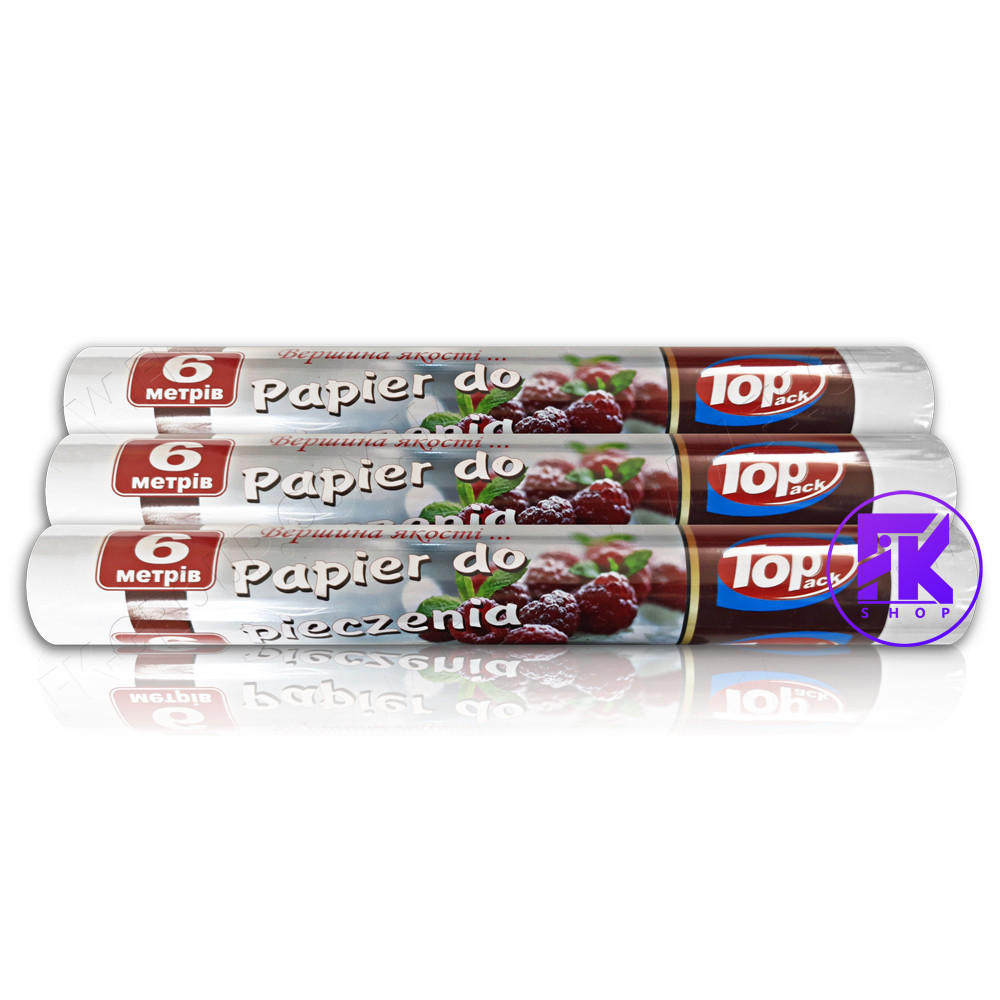 Пергамент для випікання силіконізований Top Pack Білий 28 см 6 м