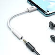 Перехідник XO NB-R161 USB type C - AUX 3.5 мм 0.4 м White (NB-R161.white), фото 4