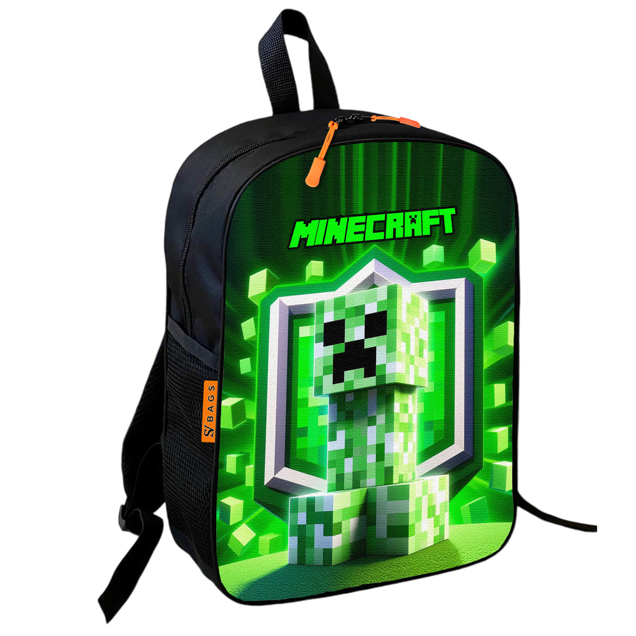 Рюкзак шкільний дитячий 36х27см Майнкрафт Кріпер «Minecraft» з принтом для хлопчика (0621)