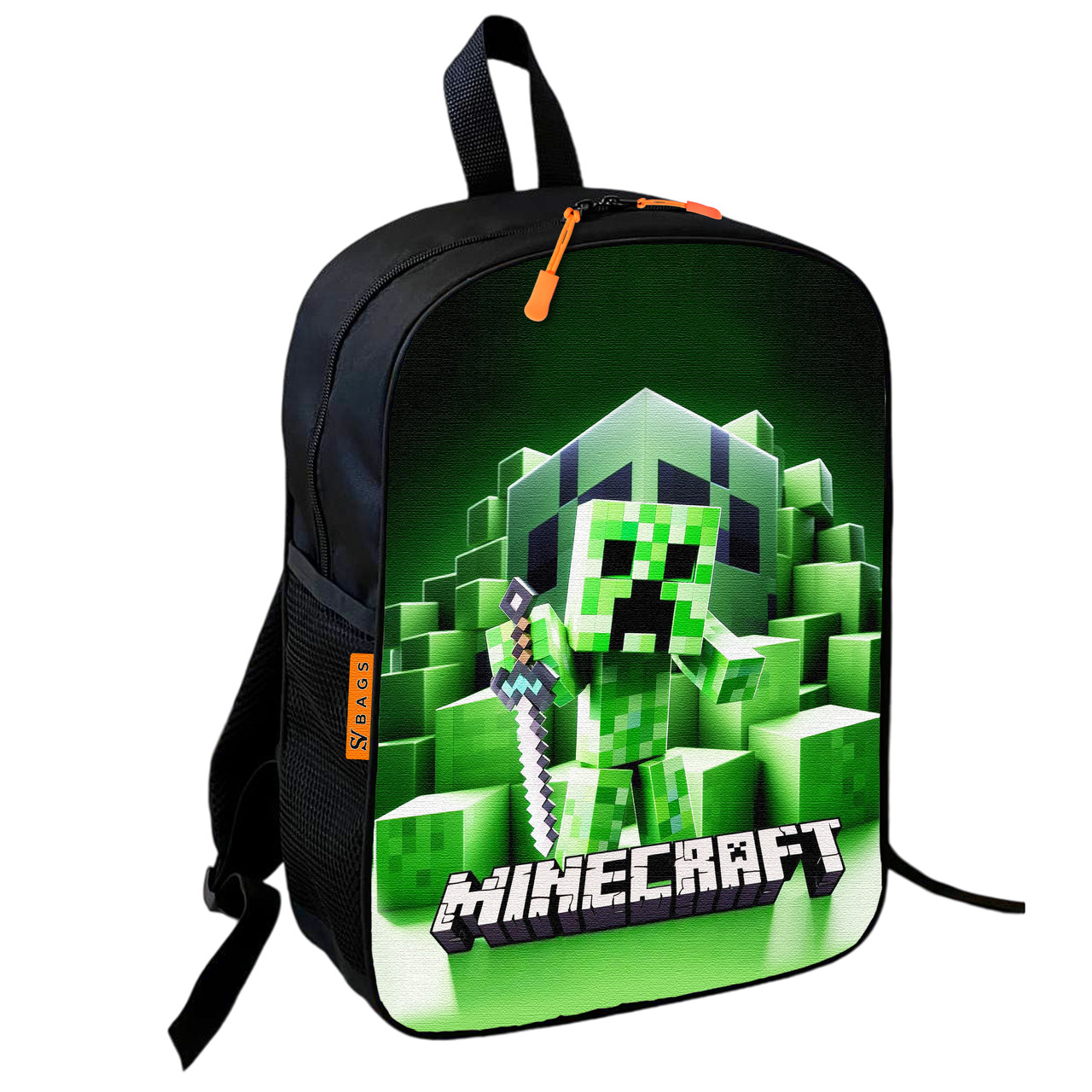 Рюкзак шкільний дитячий 36х27см Майнкрафт Кріпер «Minecraft» з принтом для хлопчика (0624)