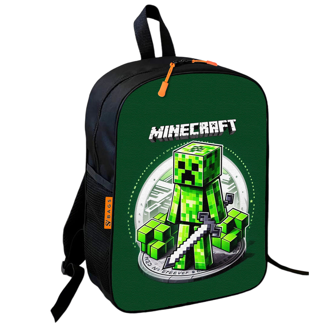 Рюкзак шкільний дитячий 36х27см Майнкрафт Кріпер «Minecraft» з принтом для хлопчика (0625)