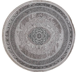 Класичний круглий килим LEVADO 08098A L. GREY