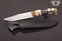 Ніж ручної роботи "Кельт" 150х34х2.4мм з інструментальної сталі та колодкою з капа клена+моренний дуб, фото 2