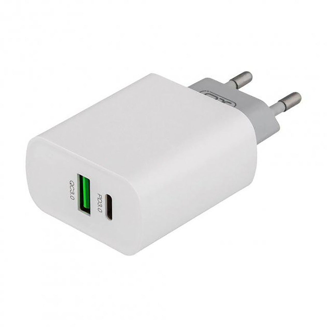 Мережевий зарядний пристрій XO L64 USB-A, USB-C 18W White (L64.white), фото 1