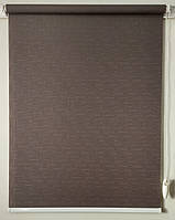 Рулонні штори Льон Коричньово-чорний 561