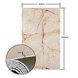 Самоклеюча венілова плитка в рулоні бежевий мармур з прожилками 600*3000*2mm, фото 2