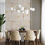 Самоклеюча венілова плитка в рулоні бежевий мармур з прожилками 600*3000*2mm, фото 5