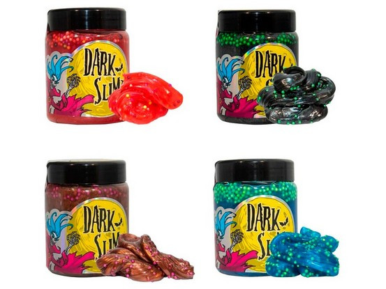 Слайм з кульками Dark slime мікс Strateg (12)