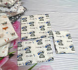 Комплект байкової постільної білизни в дитяче ліжечко 120*60 см наволочка підковдра простирадло Байка, фото 2