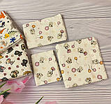 Комплект байкової постільної білизни в дитяче ліжечко 120*60 см наволочка підковдра простирадло Байка, фото 6