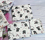 Комплект байкової постільної білизни в дитяче ліжечко 120*60 см наволочка підковдра простирадло Байка, фото 4